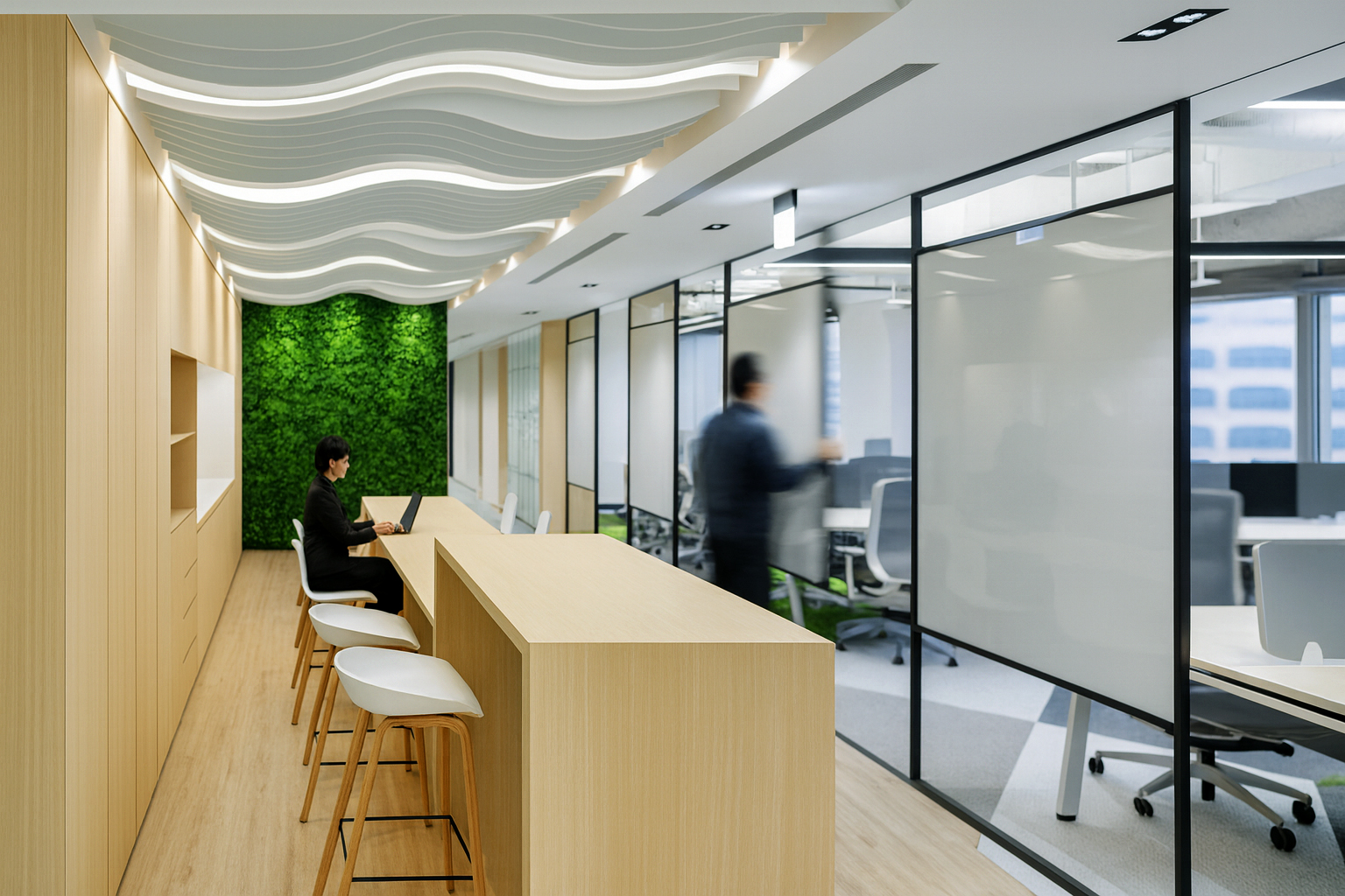 Optimización del espacio de trabajo con zonificación, puestos flexibles que aprovechan al máximo los metros disponibles